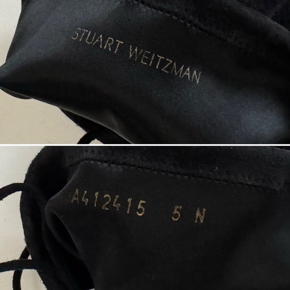Stuart Weitzman Kirstie 90 Suede Over The Knee Boots Tall Black Classic 5 Narrow - Picture 14 of 15